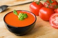 Spanish cold tomato-based soup gazpacho