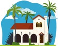 Spanish colonial house Royalty Free Stock Photo