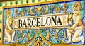 Spanish tile with text Barcelona