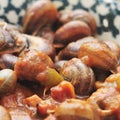 Spanish cooked snails in sauce Royalty Free Stock Photo