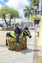 Spanish Cowboy Costume, Man Piggyback Riding Horse