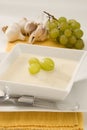 Spanish cuisine. Chilled garlic soup. Royalty Free Stock Photo