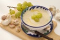 Spanish cuisine. Chilled garlic soup. Royalty Free Stock Photo