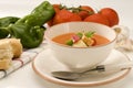 Spanish Cuisine. Gazpacho. Andalusian cold soup. Royalty Free Stock Photo