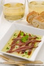 Spanish Cuisine. Marinated anchovies. Anchoas en aceite.