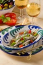 Spanish Cuisine. Marinated fresh anchovies. Boquerones. Royalty Free Stock Photo