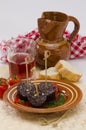 Spanish Cuisine. Morcilla de Burgos. Black Pudding. Royalty Free Stock Photo