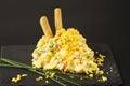 Spanish Cuisine. Russian salad or Olivier Salad.Ensaladilla rusa