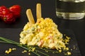 Spanish Cuisine. Russian salad or Olivier Salad.Ensaladilla rusa