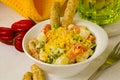 Spanish Cuisine. Russian salad or Olivier Salad.Ensaladilla rusa