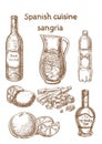 Spanish cuisine. Sangria ingredients
