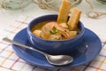 Spanish cuisine. Seafood soup.