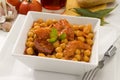 Spanish cuisine. Stewed tripe and chickpeas.