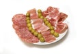 Spanish cured meat tapas Royalty Free Stock Photo