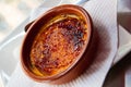 Spanish dessert Crema catalana Royalty Free Stock Photo