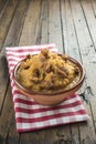 Spanish double-mashed or bobbed potatoes Royalty Free Stock Photo