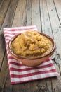 Spanish double-mashed or bobbed potatoes Royalty Free Stock Photo