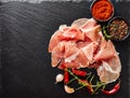 Spanish dry cured ham, jamon curado Royalty Free Stock Photo