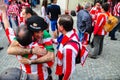Spanish fans celebrating(7) Royalty Free Stock Photo