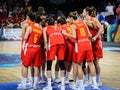 Spanish female players during basketball match