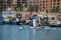 Spanish fishing harbour, Fuengirola. Royalty Free Stock Photo