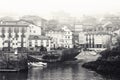 Spanish Fishing Village in the Mist Royalty Free Stock Photo