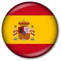 Spanish Flag Button Royalty Free Stock Photo