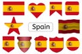 Spanish flag icon, Spain country flag vector illustration