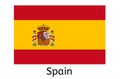 Spanish flag icon, Spain country flag vector illustration