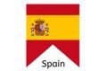 Spanish flag icon, Spain country flag vector illustration