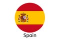 Spanish flag icon, Spain country flag vector illustration