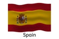 Spanish flag icon, Spain country flag vector illustration