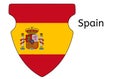 Spanish flag icon, Spain country flag vector illustration