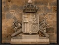 Spanish flag shield carved in stone