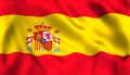 spanish flag waving in the wind symbol of spain