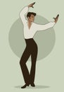 Spanish Flamenco dancer man. Vector Illustration Royalty Free Stock Photo