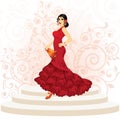 Spanish flamenco woman Royalty Free Stock Photo