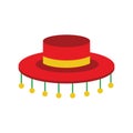 spanish folkloric hat. Vector illustration decorative design Royalty Free Stock Photo