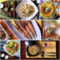 Spanish food collage Royalty Free Stock Photo