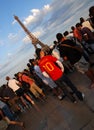 Spanish football fans in Paris Royalty Free Stock Photo