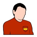 Spanish football player Royalty Free Stock Photo