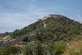 The Spanish fortress sitting on the hill above the old town, constructed following the gunpowder explosion in 1579 which Royalty Free Stock Photo