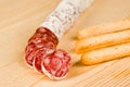 Spanish fuet salami