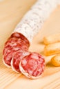 Spanish fuet salami Royalty Free Stock Photo