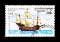 Spanish Galleon on stamp