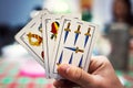 Spanish game cards Truco Royalty Free Stock Photo