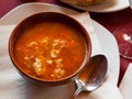 Spanish garlic soup Royalty Free Stock Photo