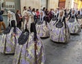 Spanish girls wearing traditional clothing