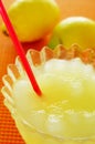 spanish granizado de limon, a semi frozen dessert made with lemon juice and sugar Royalty Free Stock Photo