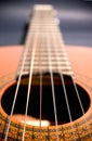 Spanish guitar perspective Royalty Free Stock Photo